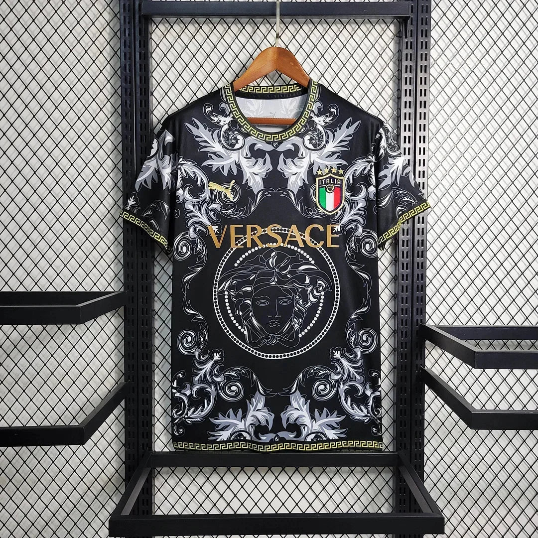 2023 Italy Special Edition Black Soccer Shirt Versace 1:1