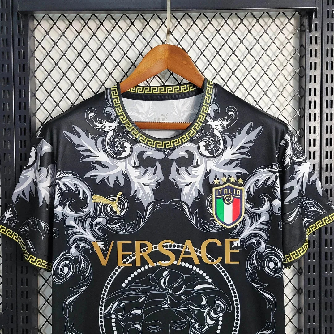 2023 Italy Special Edition Black Soccer Shirt Versace 1:1